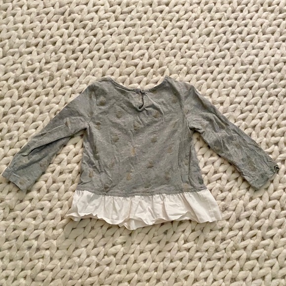 Gap Girls Long Sleeve Too with Ruffle Size 3T - Picture 3 of 3